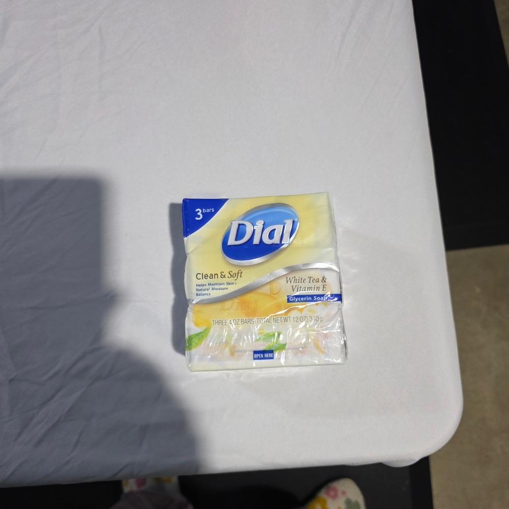 Dial Clean & Soft White Tea & Vitamin E Glycerin Soap 3 Bars 4oz Each New